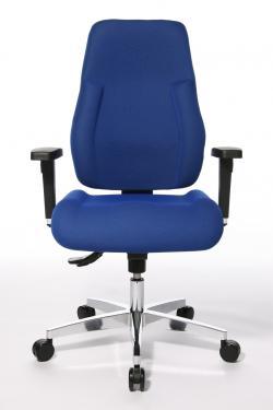 Büro Drehstuhl  Office Ergonomie mit höhen -u.breiten verstellbaren Armlehnen - 8 -12 Stunden Sitzer-Bezug blau -Punkt-Synchronmechanik der Sitz und Rückenlehne -Sitztiefenverstellung - für Personen bis 110 KG und 1,92 Meter Grösse - sofort lieferbar !